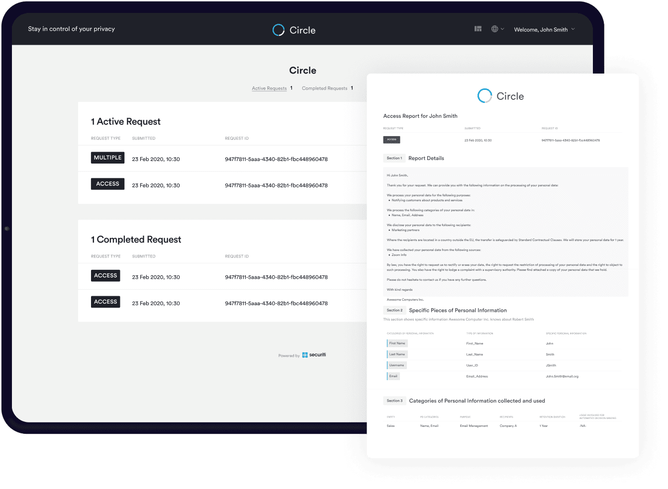 Secure data exchange