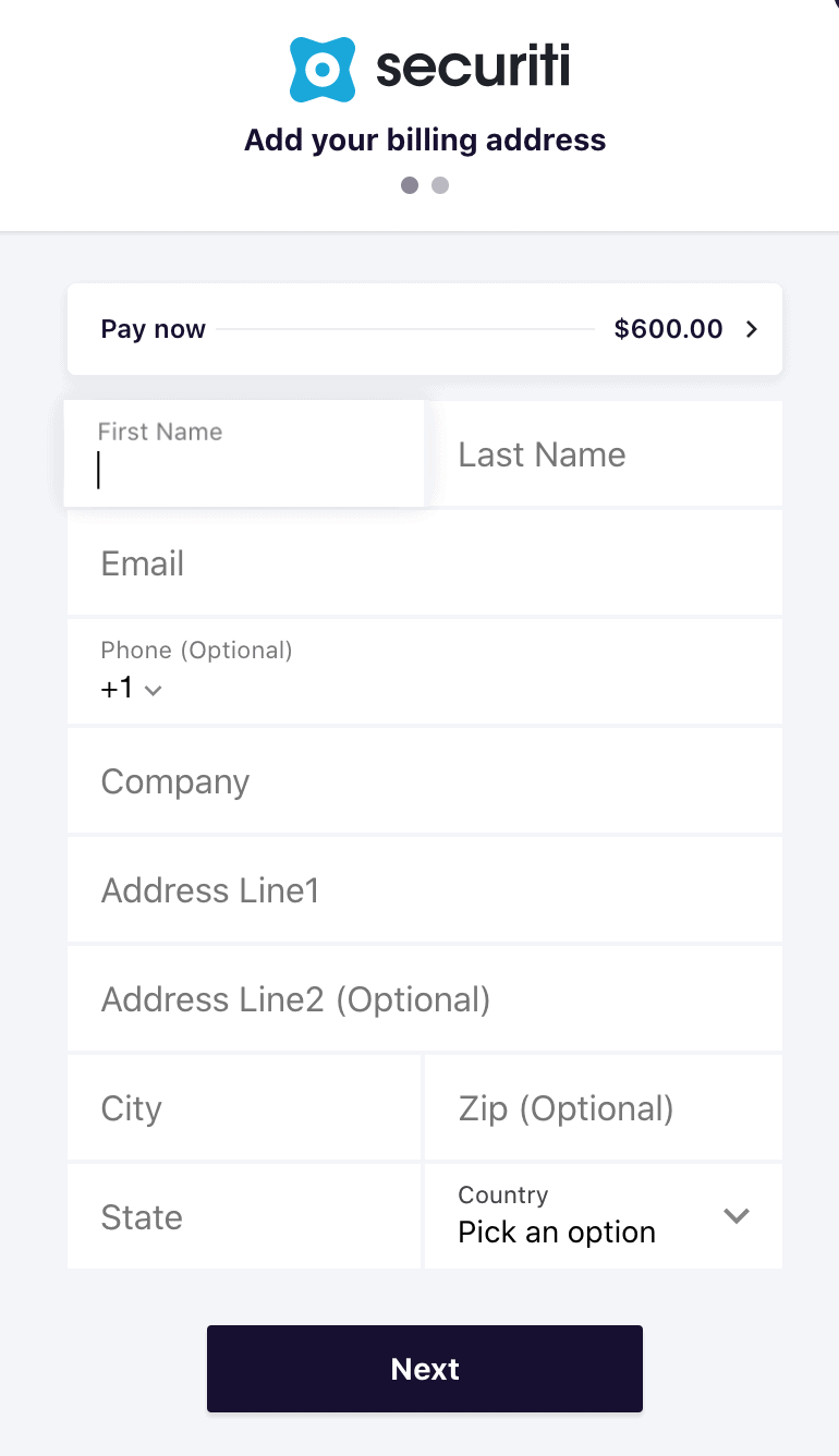Privacy Center Billing Details