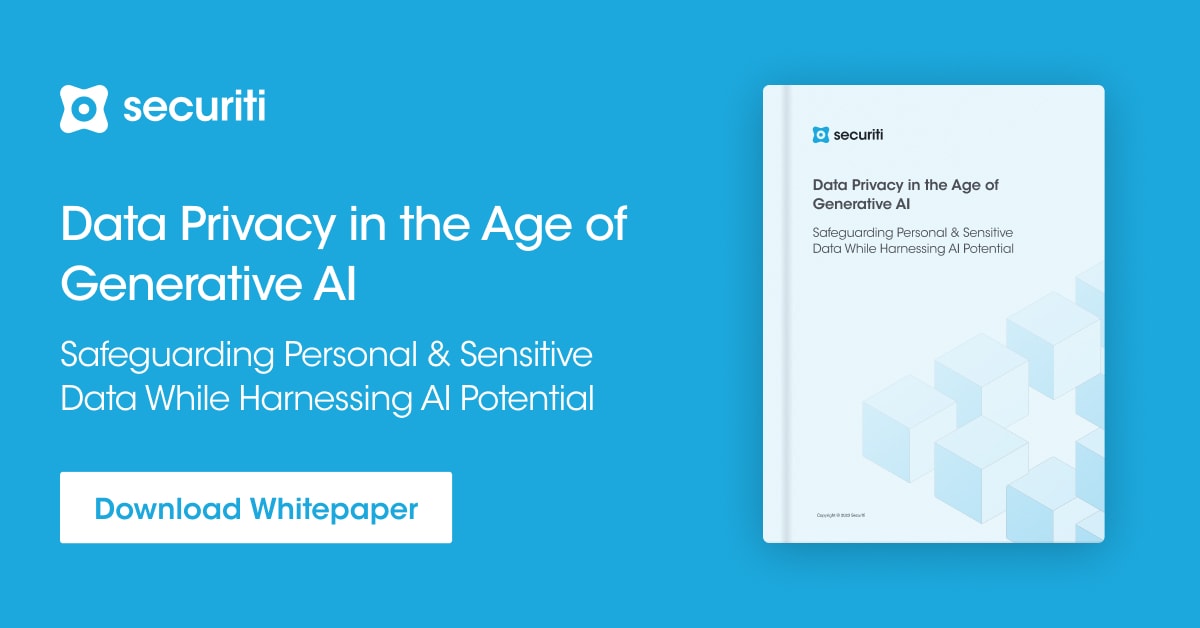 Data Privacy in the Age of Generative AI - Securiti