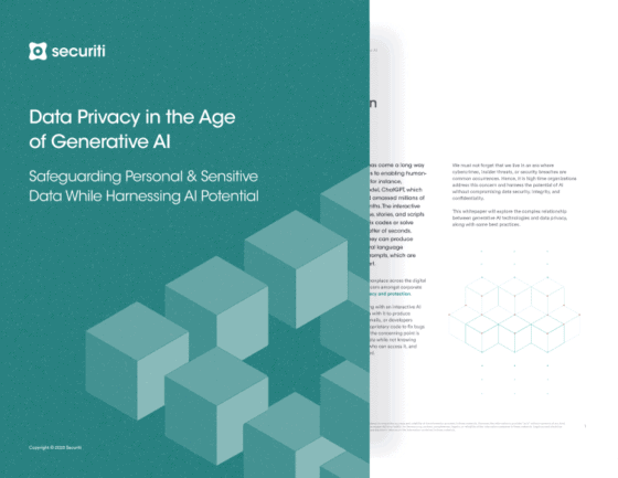Data Privacy in the Age of Generative AI - Securiti