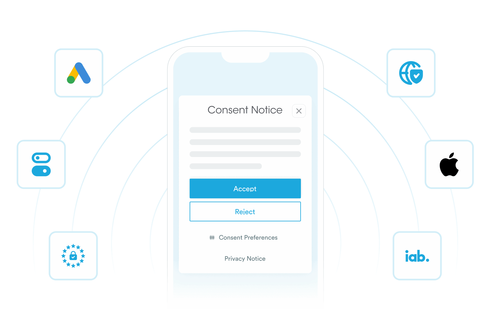 Mobile App Consent management hero