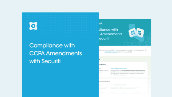 Compliance with CCPA Amendments with Securiti