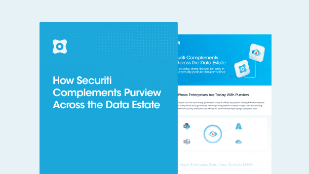 How Securiti Complements Purview Across the Data Estate